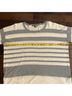 Vince. 100% Cotton Stripes Gray White Pullover Sweater Size M - photo 5
