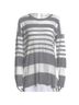 Vince. 100% Cotton Stripes Gray White Pullover Sweater Size M - photo 11