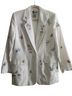 Together! 65% Polyester 35% Rayon 100% Acetate Floral White Blazer Size 14 - photo 1