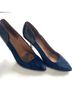Madewell 100% Leather Blue Black Heels Size 8 - photo 4