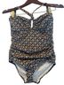Eres Graphic Blue White One Piece Swimsuit Size 8 - photo 1
