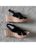 Clarks Solid Black Wedges Size 10 - photo 5