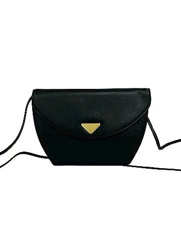Yves Saint Laurent YVES SAINT LAURENT Vintage YSL Logo Hardware Genuine Leather Mini Shoulder Bag Black 89628 (view 1)