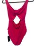 BONDI BORN Solid Pink One Piece Swimsuit Size M - photo 2