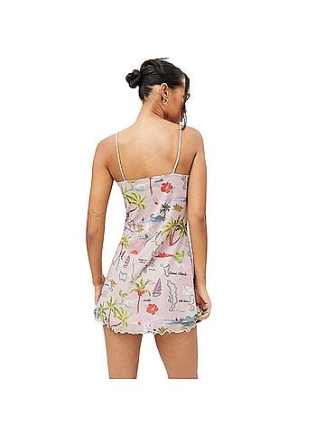 Urban Outfitters Elodie Printed Slip Mini  Casual Dress (view 2)