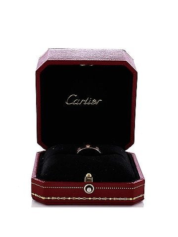 Cartier Love Wedding Band 1 Diamond Ring 18K Rose Gold with Diamond (view 2)