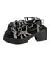 Cape Robbin Black Silver Sandals Size 10 - photo 2