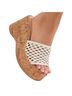 SODA White Brown Sandals Size 9 - photo 1