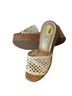 SODA White Brown Sandals Size 9 - photo 2