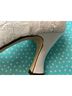 Apostrophe White Heels Size 8 1/2 - photo 5