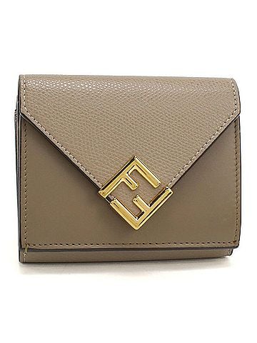 Fendi FENDI Tri-fold Wallet 8M0480 FF Diamond Women's Gray (view 1)