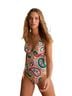 Boden Paisley Multi Color One Piece Swimsuit Size 10 - photo 3