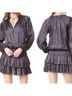 Ulla Johnson 100% Polyester Bow Print Black Pink Casual Dress Size 8 - photo 4