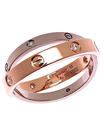 Cartier Cartier #59 Diamond Bee Love Men's Ring CRB4094359 750 Pink Gold (view 1)