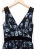 Kate Spade New York 52% Polyester 30% Cotton 18% Polyamide 100% Polyester Floral Black Blue Cocktail Dress Size 0 - photo 5
