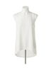 Chaser Solid White Basic Silk Tank Top in Parchment Size L - photo 1