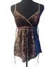 Rave Paisley Multi Color Brown Sleeveless Blouse Size 6 - photo 1
