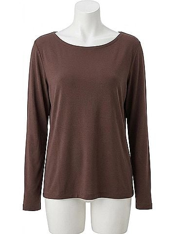 Commando Butter Long Sleeve Oversized Tee in Seal (view 1)