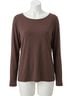 Commando Brown Butter Long Sleeve Oversized Tee in Seal Size S - photo 1