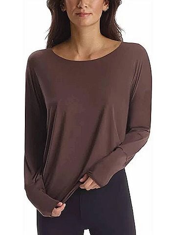 Commando Butter Long Sleeve Oversized Tee in Seal (view 2)