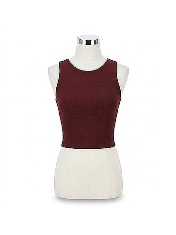 Commando Neoprene Shell Top in Oxblood (view 1)