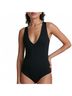 Commando Solid Black Women's Neoprene Deep V Bodysuit in Black Size L - photo 5