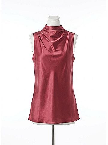 Lyssé Irina Satin Jersey Top in Peony (view 1)