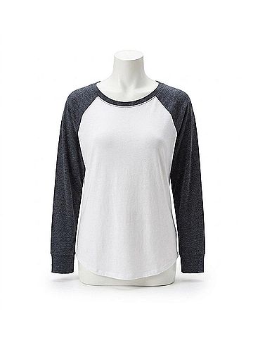 Chaser Triblend Jersey Baseball Tee in White (view 1)