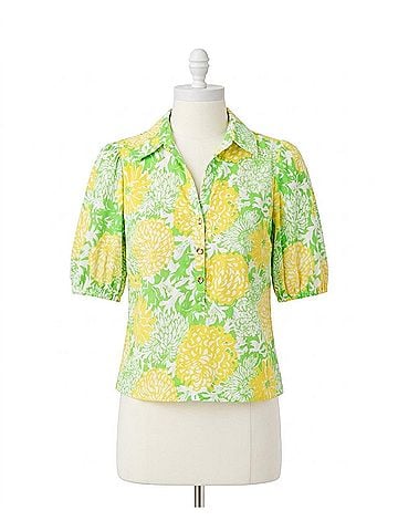 Lilly Pulitzer Bingley Knit Top in Crocodile Green Mumbo Jumbo (view 1)