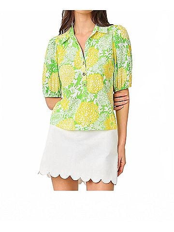 Lilly Pulitzer Bingley Knit Top in Crocodile Green Mumbo Jumbo (view 2)