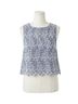 Bella Dahl Gray Split Back Tank in Floral Gingham Size S - photo 1