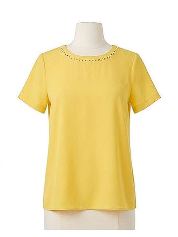 Lilly Pulitzer Clairmont Pearl Knit Top in Estelle Yellow (view 1)