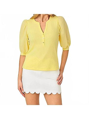Lilly Pulitzer Ronson Knit Top in Finch Yellow (view 2)