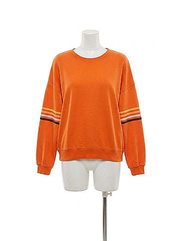 Chaser Neon Strappings Pullover in Coral Orange (view 1)