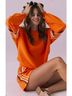 Chaser Orange Neon Strappings Pullover in Coral Orange Size S - photo 4