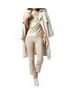 Lyssé Solid Brown Freida Draped Top in Oat Size S - photo 5