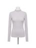 Mystree Gray Lettuce Hem Mock Neck Pullover in Heather Grey Size S - photo 1