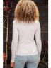 Mystree Gray Lettuce Hem Mock Neck Pullover in Heather Grey Size S - photo 3