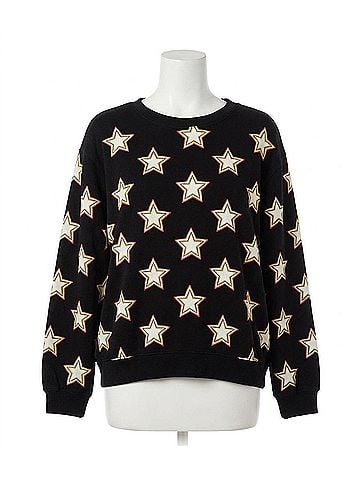 Chaser Star Toss Pullover Top in Black (view 1)