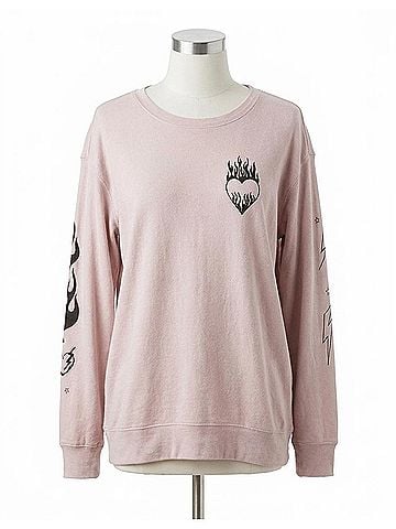Chaser Flaming Heart Pullover in Macaron (view 1)