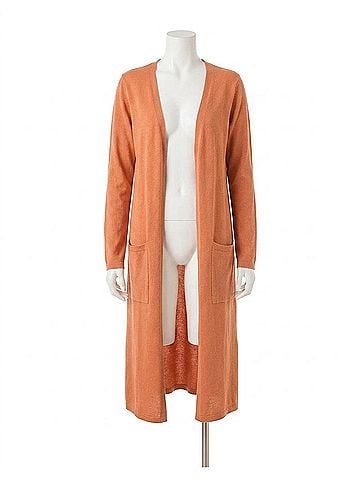 Mystree Carly Long Sleeves Cardigan in Rust (view 1)