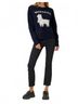Mystree Graphic Blue Weekend Pullover Sweater in Navy/Alpaca Size S - photo 5