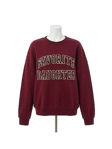 Favorite Daughter Collegiate Embroidery Sweatshirt in Vino/Velvet Stone (view 1)