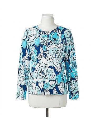 Lilly Pulitzer Tensley Crewneck Sweater in Capri Blue Rosanna (view 1)
