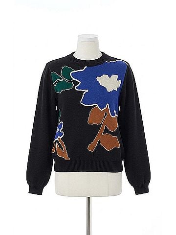 Cleobella Emory Crewneck Sweater in Mariposa Black (view 1)
