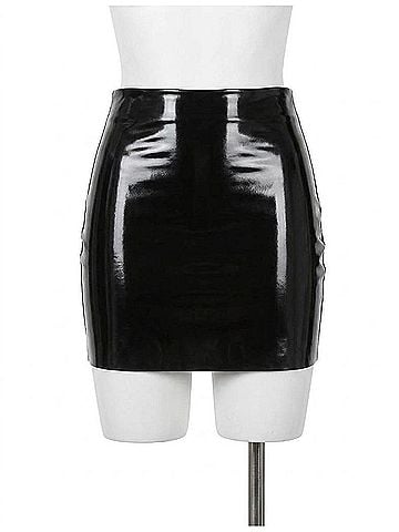Commando Faux Patent Leather Micro-Mini Skirt in Black (view 1)