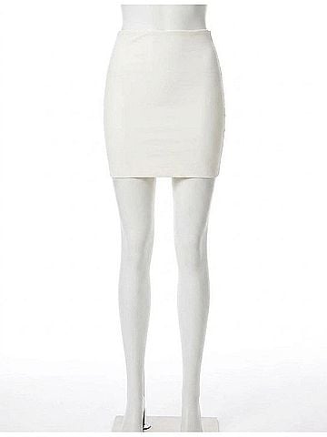 Commando Faux Leather Micro-Mini Skirt in White (view 1)