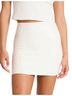 Commando Solid White Faux Leather Micro-Mini Skirt in White Size XL - photo 2