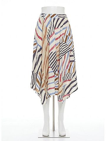 Lyssé Lorenza Midi Handkerchief Skirt in Stripe And Art (view 1)