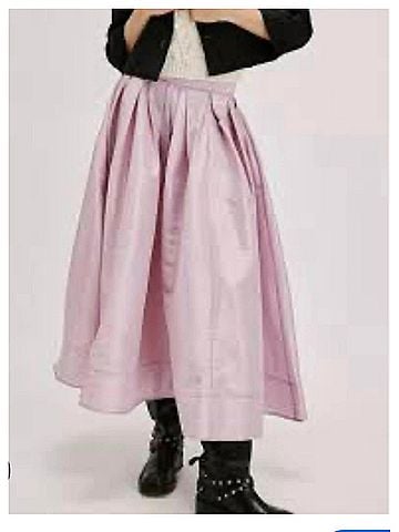 Free People Emilia Midi Skirt in Pnk Blossom (view 2)
